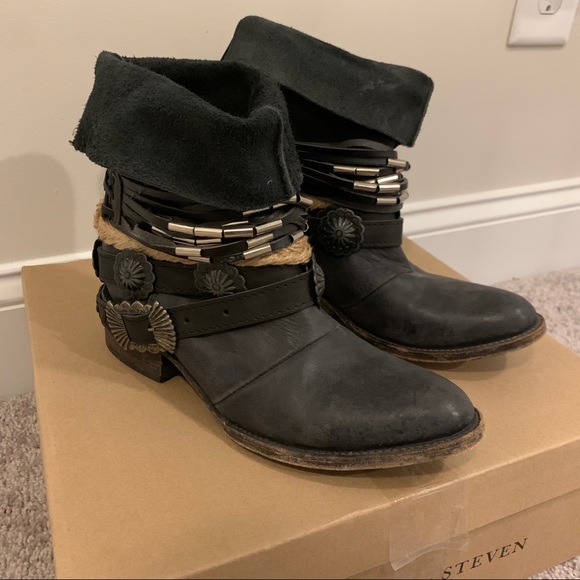 Freebird by Steven black yerba western boots 8 - Picture 2 of 6